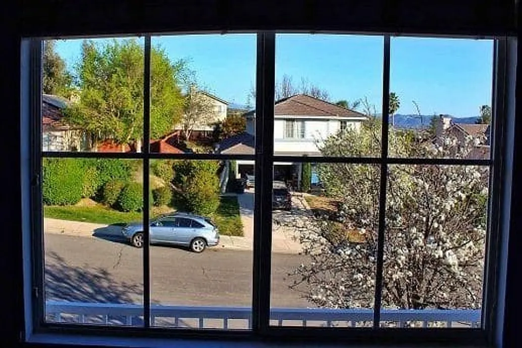 Residential window cleaning results on a Murrieta home — after