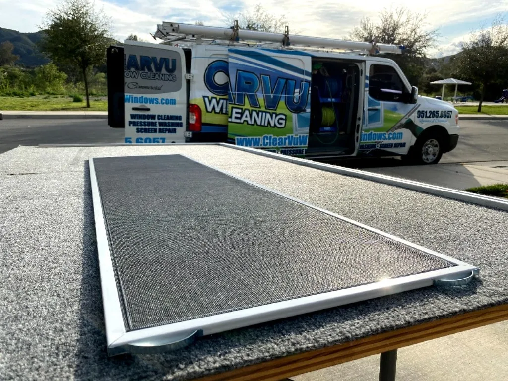 Solar screens installed on home exterior