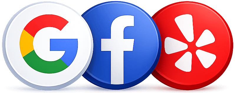 Google, Facebook, Yelp